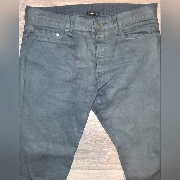 NWOT RAW WAXED & COATED BLACK JOHN ELLIOTT CAST 2 32W JEANS RARE COATING NWOT